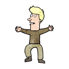 cartoon startled man N63