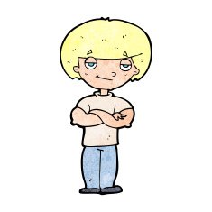 cartoon smug looking man N10