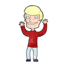 cartoon excited man N135