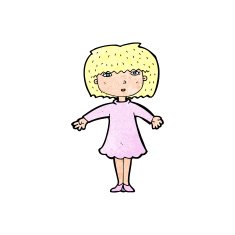 cartoon surprised woman N292