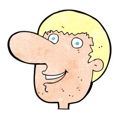 cartoon happy male face N24
