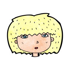 cartoon female face N185