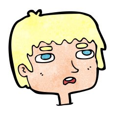 cartoon unhappy face N23