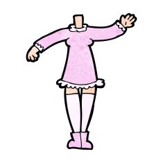 cartoon female body (add photos or mix and match cartoons) N297