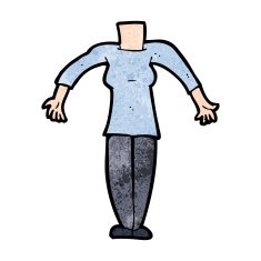 cartoon female body (add photos or mix and match cartoons) N298