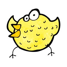 cartoon happy bird N44