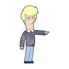 cartoon pointing man N133