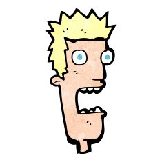 cartoon shocked man's face N7