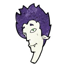 cartoon vampire head N47