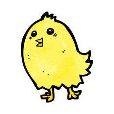 cartoon happy yellow bird N4