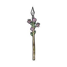 cartoon flowering spear N11