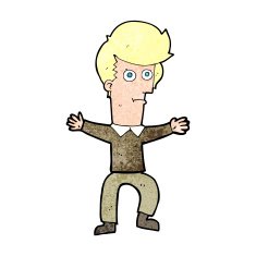 cartoon startled man N66