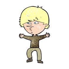 cartoon suspicious man N50