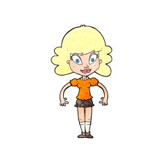 cartoon pretty woman N358