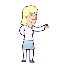 cartoon woman explaining N64