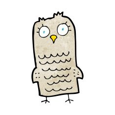 Cartoon Owl N199