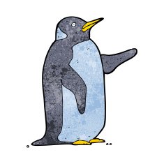 Cartoon penguin N121