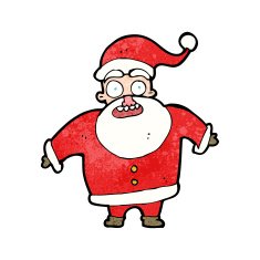 cartoon shocked santa claus N10