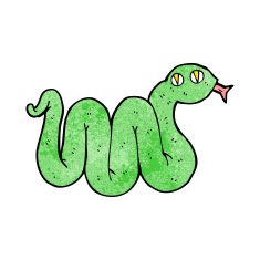 funny cartoon snake N89