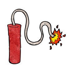 cartoon dynamite burning N13