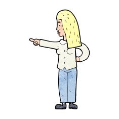cartoon woman pointing N271