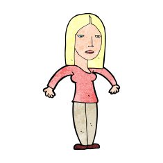 cartoon annoyed woman N245