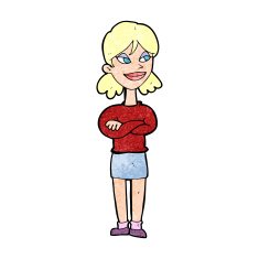cartoon smug woman N23