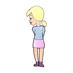 cartoon pretty girl N133