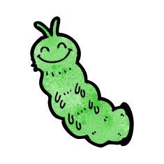 Cartoon Caterpillar N100