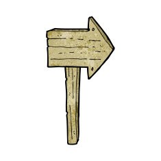 Cartoon Sign Post N87