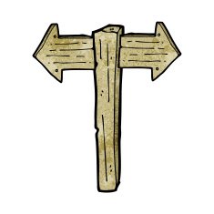 Cartoon Sign Post N88