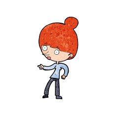 cartoon woman pointing N273