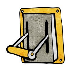 cartoon industrial machine lever N13