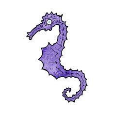 Cartoon Sea Horse N40