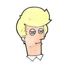 cartoon man with narrowed eyes N8