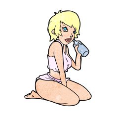 cartoon sexy gym girl N13