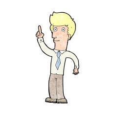 cartoon friendly man with idea N13