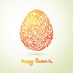 Vector egg made of pattern