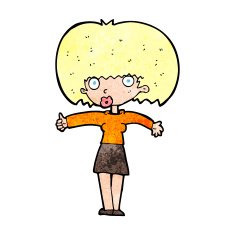 cartoon woman giving thumbs up symbol N83