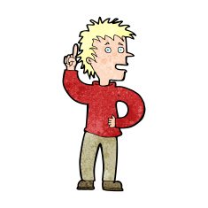 cartoon boy with idea N105