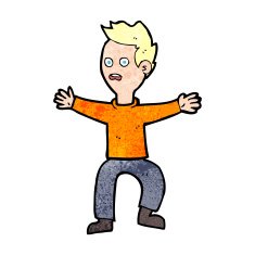 Cartoon Man Panicking N83