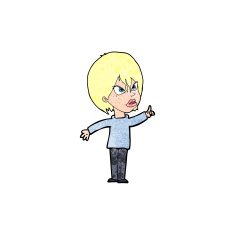 cartoon woman arguing N14