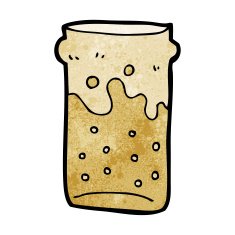 cartoon pint of beer N15
