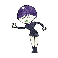Cartoon Vampire Girl N303