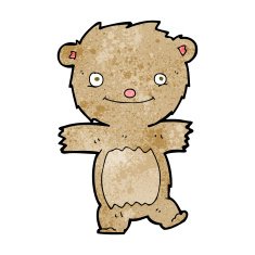 cartoon teddy bear N356