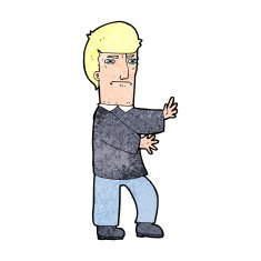 cartoon grumpy man N27