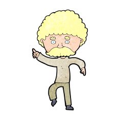 cartoon seventies style man disco dancing N13