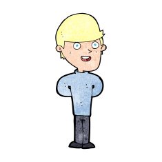 cartoon happy man N609