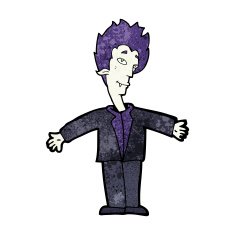 cartoon happy vampire N49