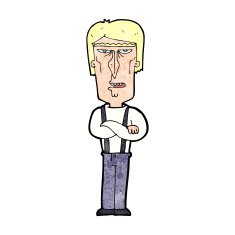 cartoon angry man N135